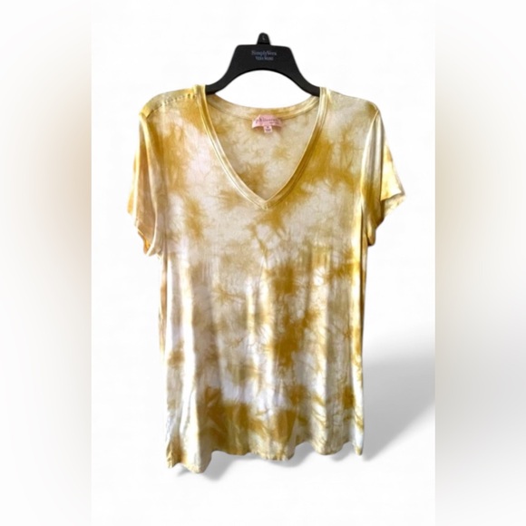 Philosophy Tops - Philosophy, tie-dye, V-neck shirt